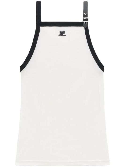 Buckle Cotton Tank Top