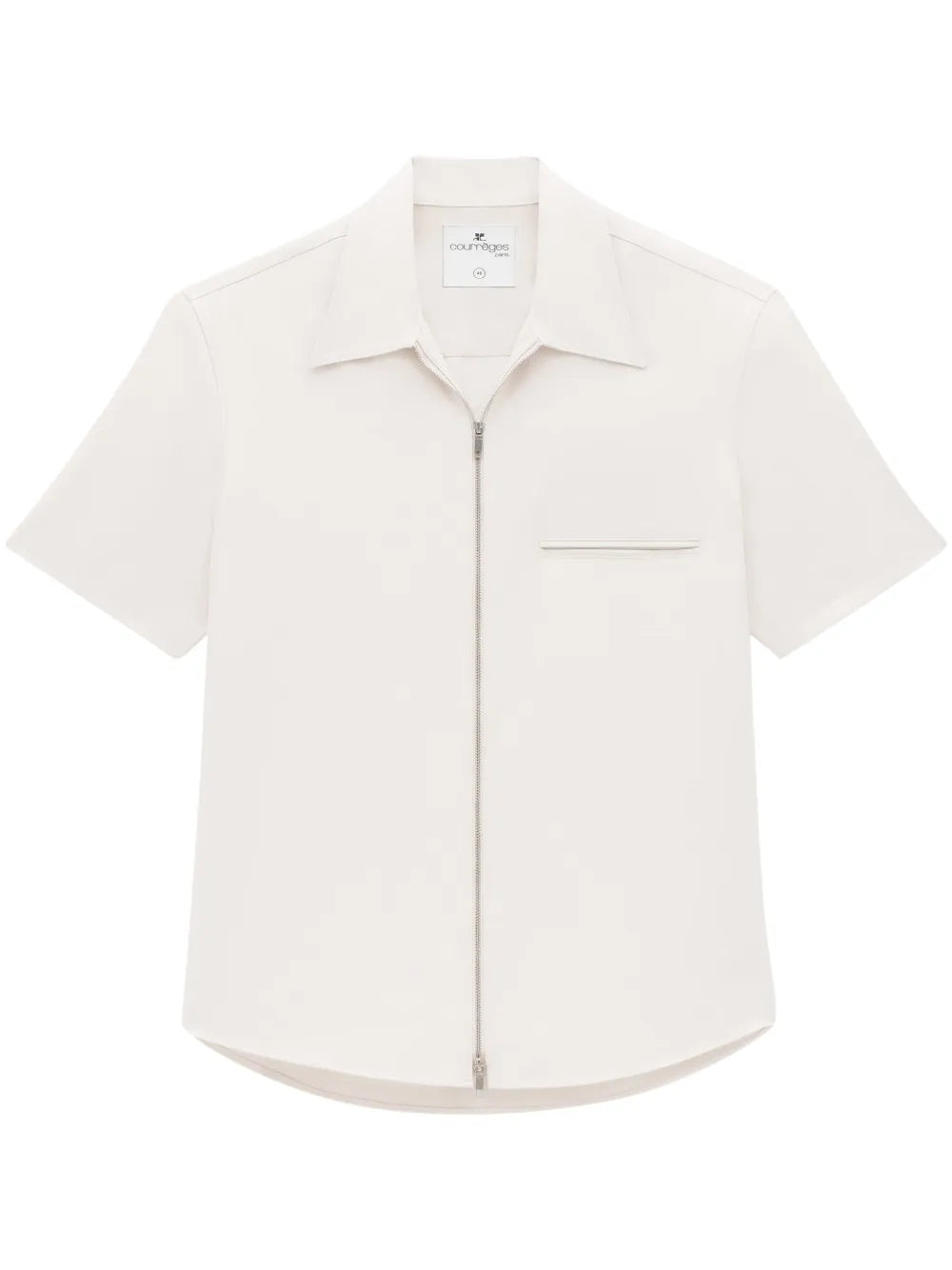 Zip-Up Twill Shirt