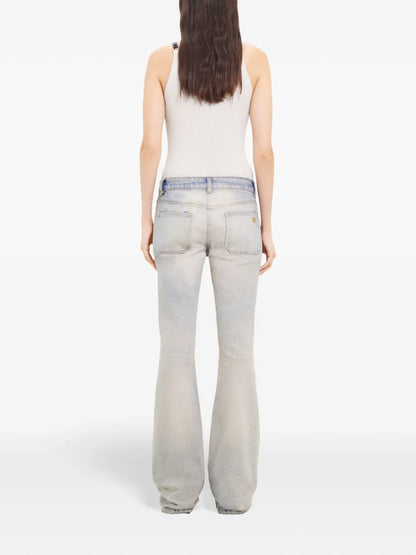 Buckle-Detail Ribbed Tank Top