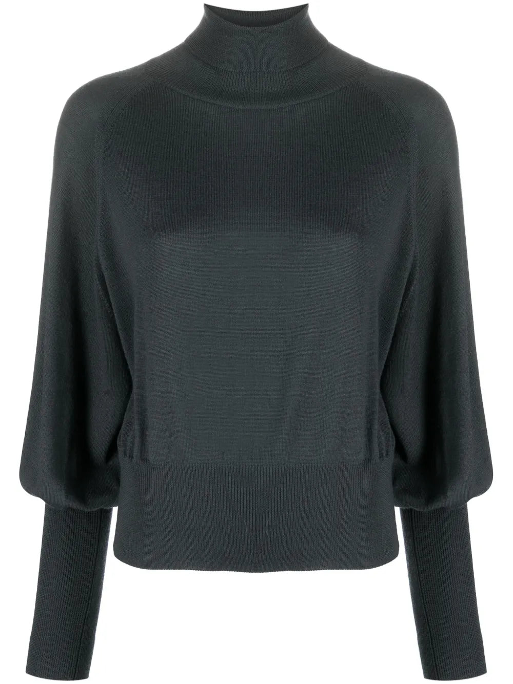 Bishop-Sleeved Fine-Knit Jumper