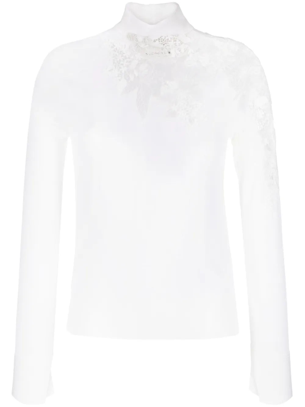 Lace-Trim Wool Jumper