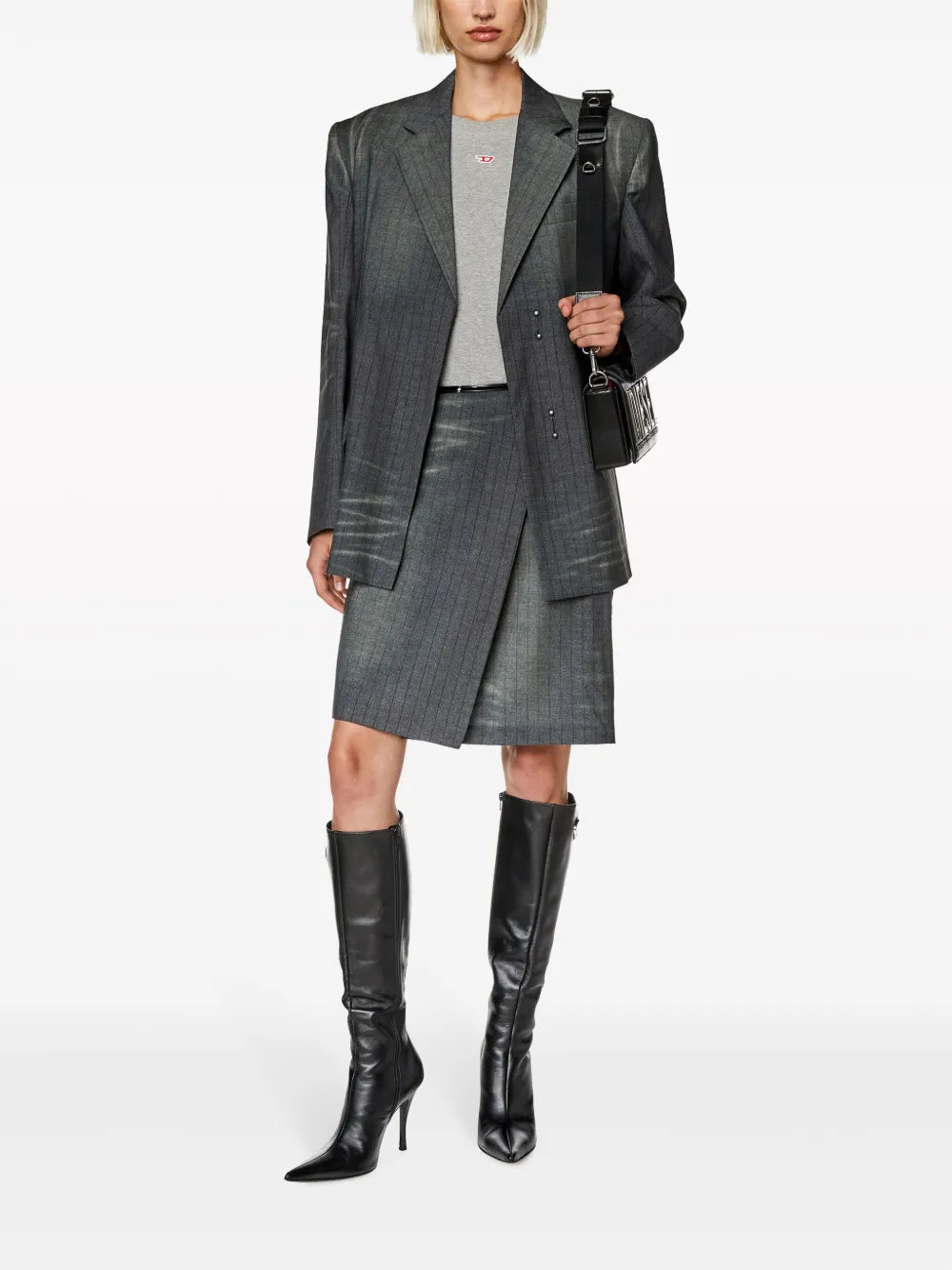 G-Kess Whiskering-Effect Blazer