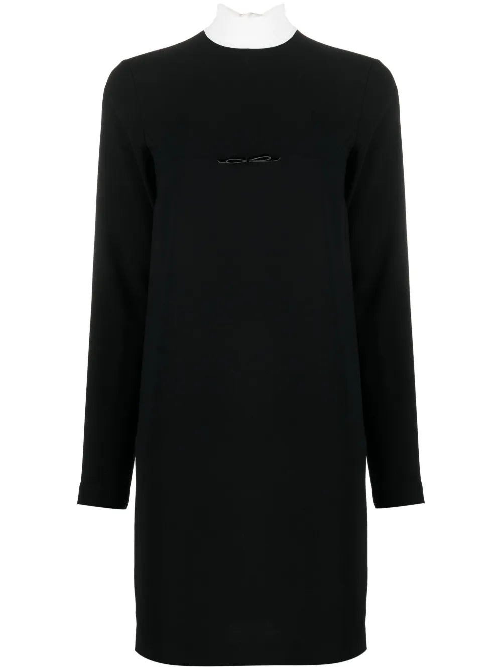 Scarf-Detail Two-Tone Minidress