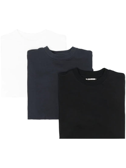 Logo-Patch Cotton T-Shirts (Pack Of Three)
