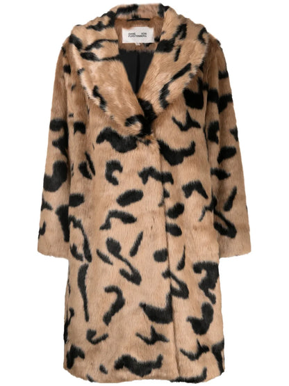 Animal-Print Faux-Fur Coat