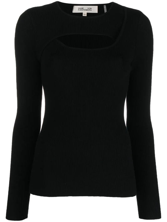 Cut-Out Long-Sleeve Top