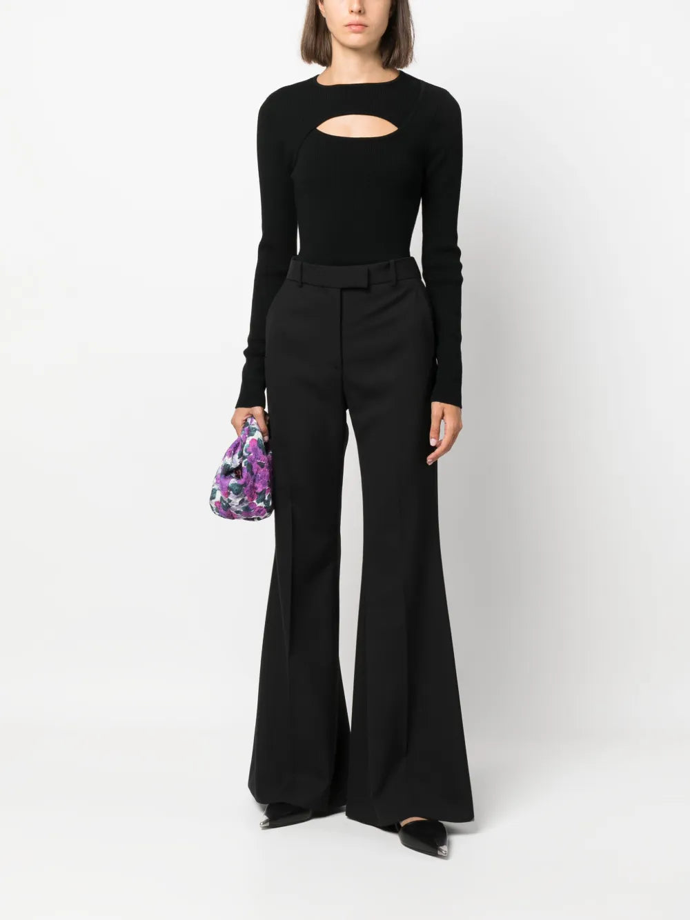 Cut-Out Long-Sleeve Top