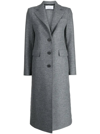 Single-Breasted Virgin Wool Coat