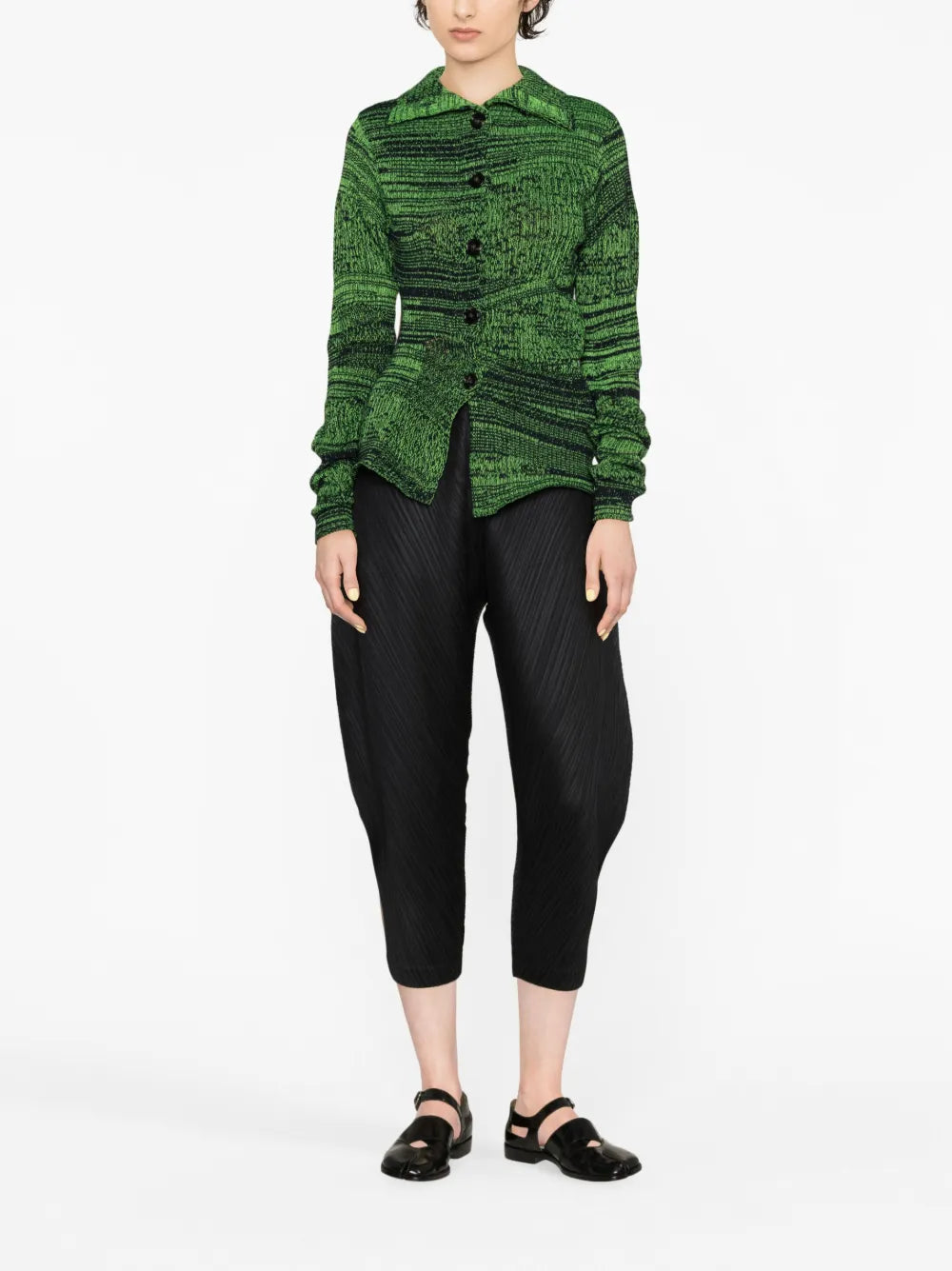 Plissé Cropped Trousers