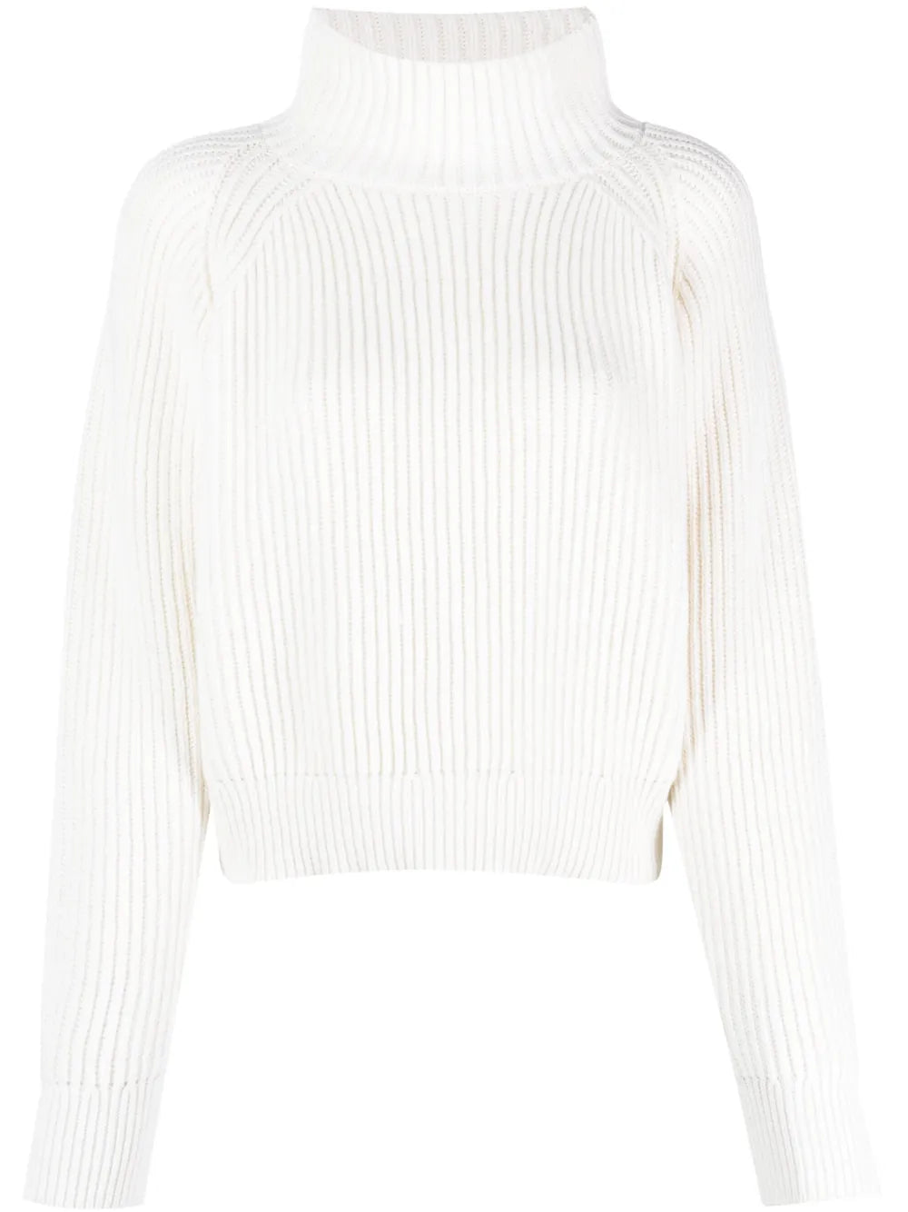 Ribbed-Knit High-Neck Jumper