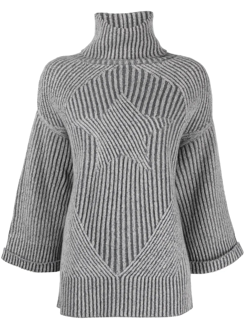 Star-Embroidered Roll-Neck Jumper