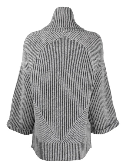Star-Embroidered Roll-Neck Jumper