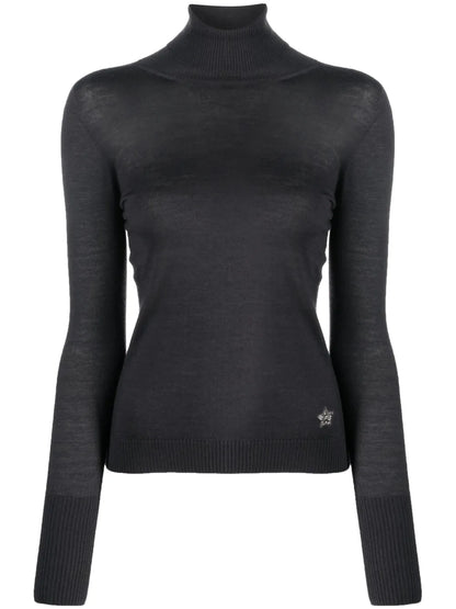Crystal-Embellished Star-Logo Jumper