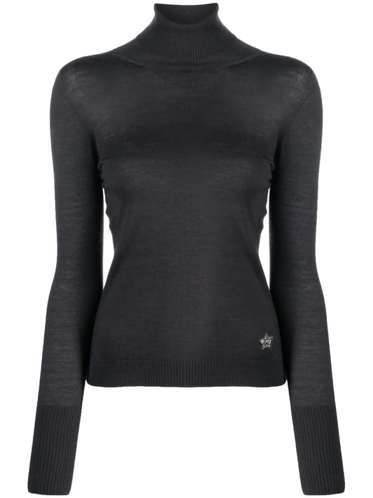 Crystal-Embellished Star-Logo Jumper