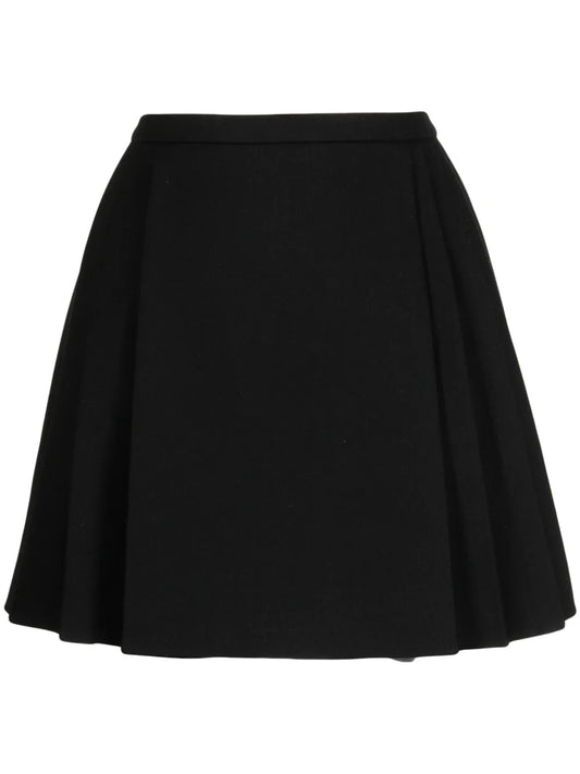 Pleated Knitted High-Waisted Skirt