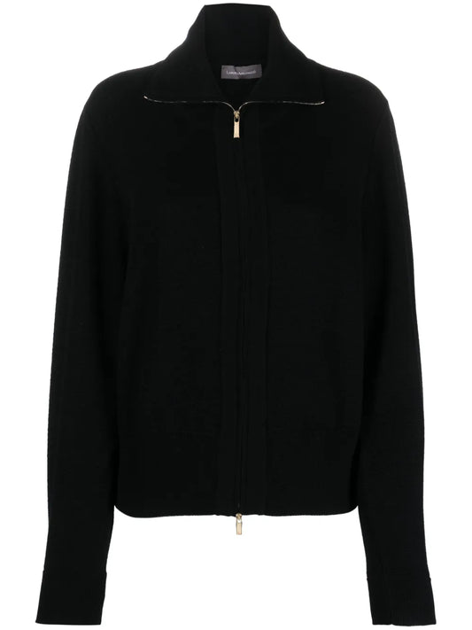 Spread-Collar Virgin Wool-Blend Cardigan