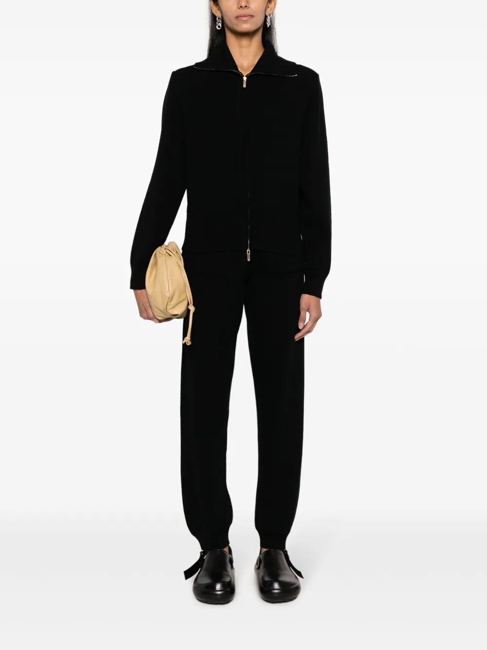 Spread-Collar Virgin Wool-Blend Cardigan