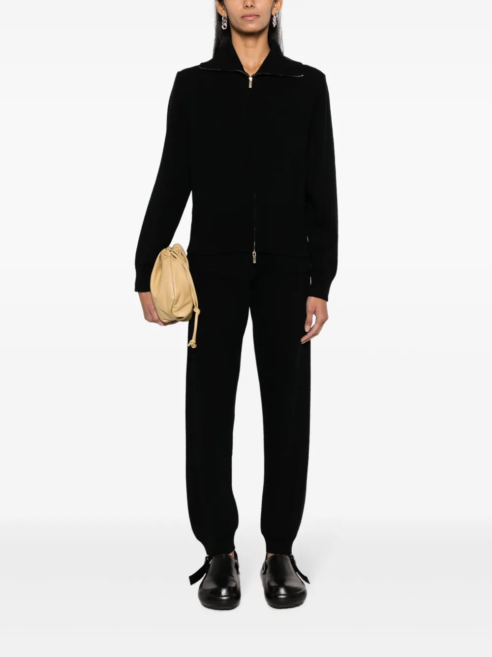 Drawstring Waist Wool-Blend Track Pant