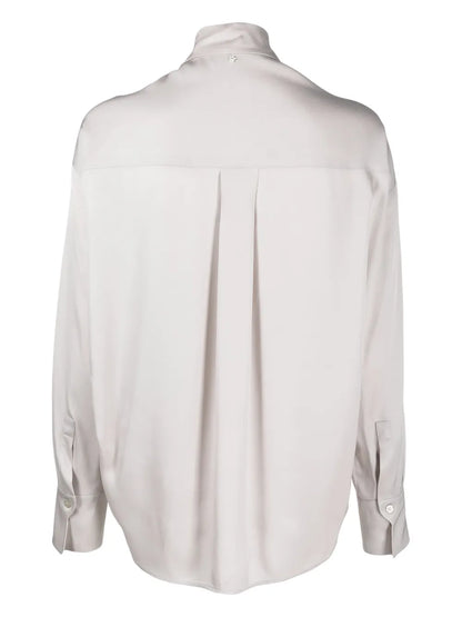 Luna Spread-Collar Button-Up Shirt