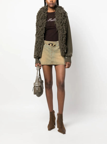 Oval D Buckle Denim Skirt