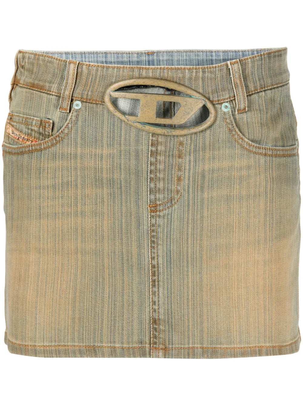 Oval D Buckle Denim Skirt