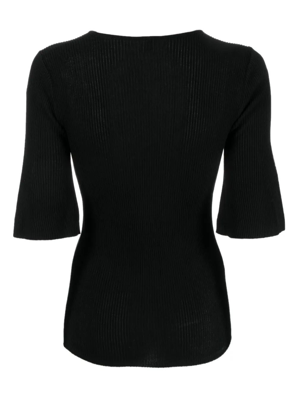 Scoop-Neck Ribbed-Knit T-Shirt