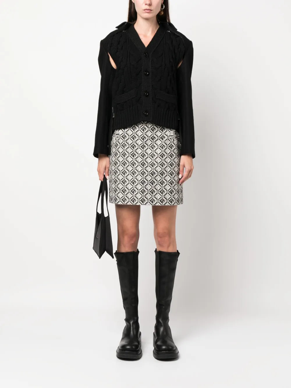 Detachable-Layer Knitted Wool Cardigan