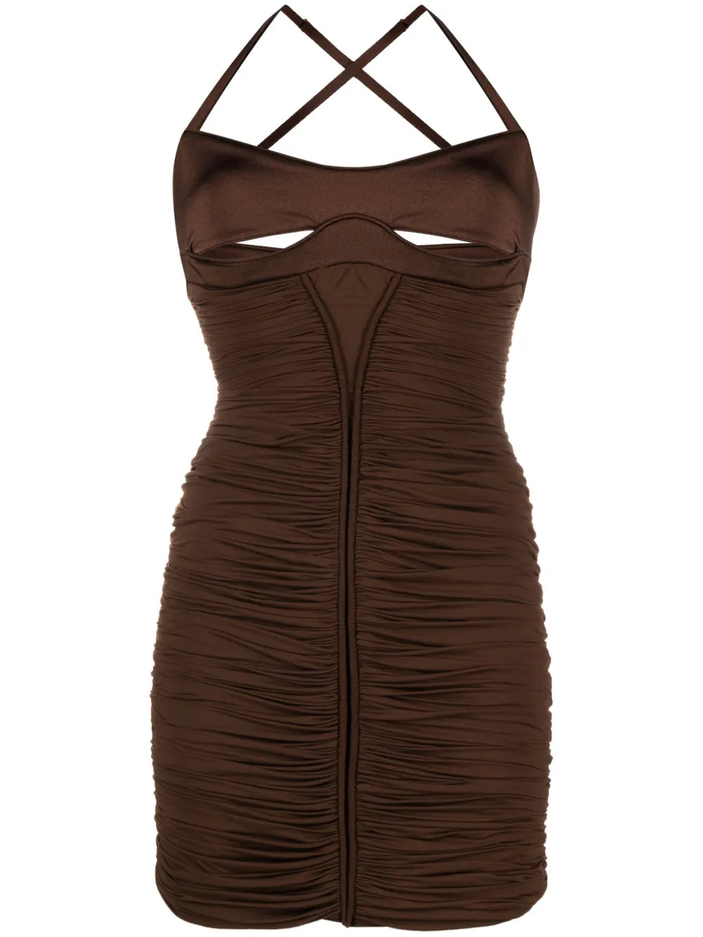 Cut-Out Ruched Minidress