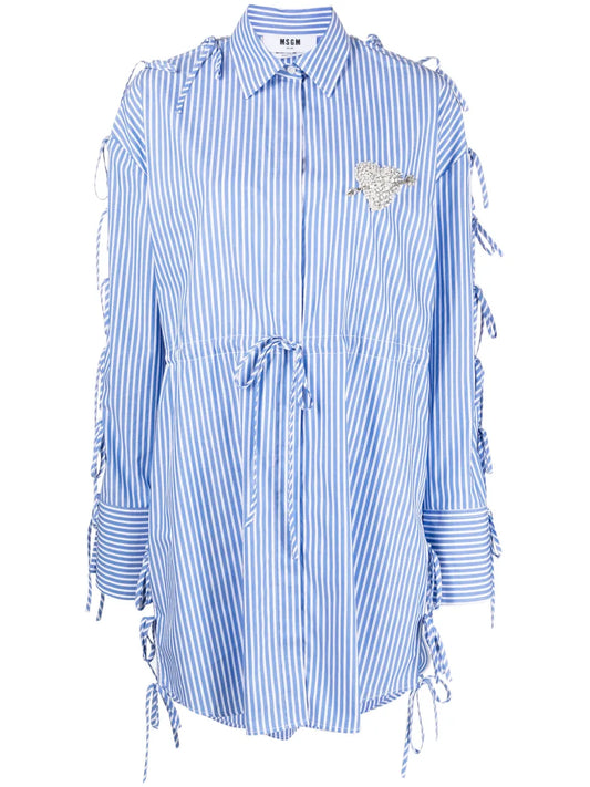 Striped Cotton Shirtdress