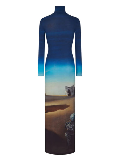 Graphic-Print Maxi Dress