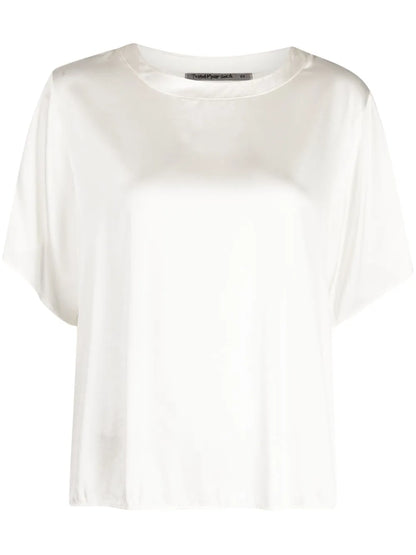 Panelled Satin T-Shirt