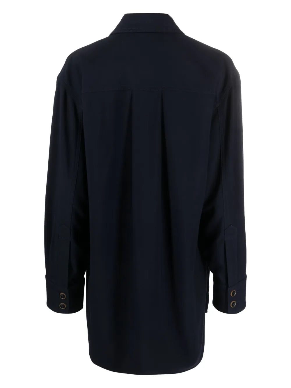 Pointed-Collar Button-Up Shirt