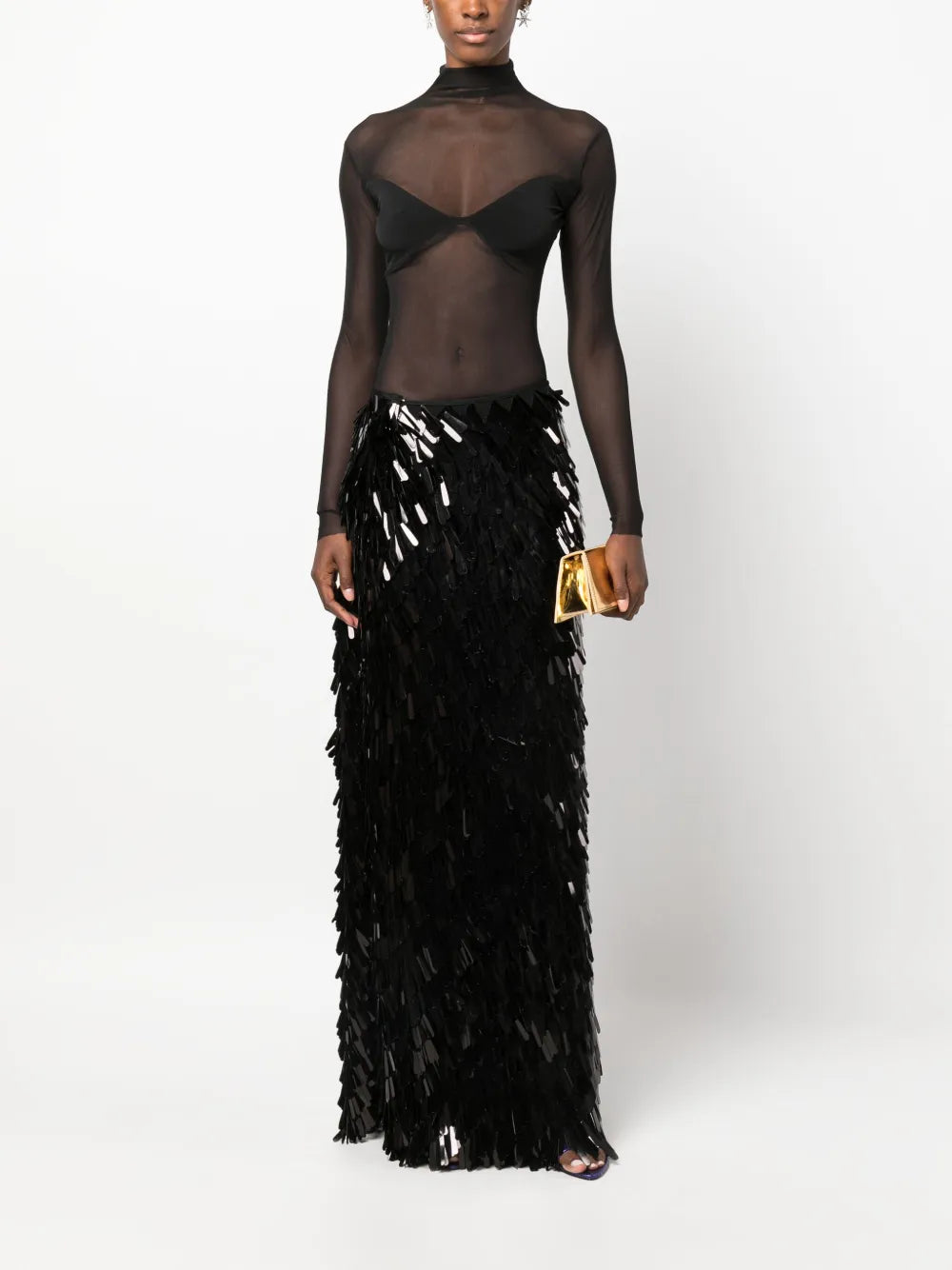 Panelled Mesh Bodysuit