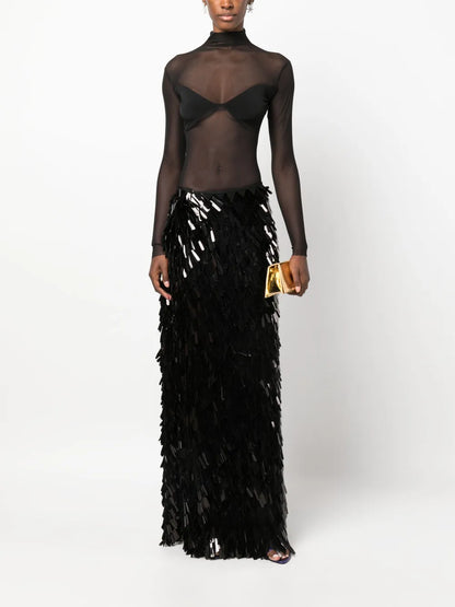 Panelled Mesh Bodysuit