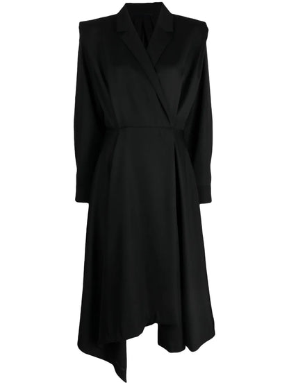 V-Neck Wool Dress