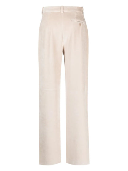 Straight-Leg Cotton Trousers