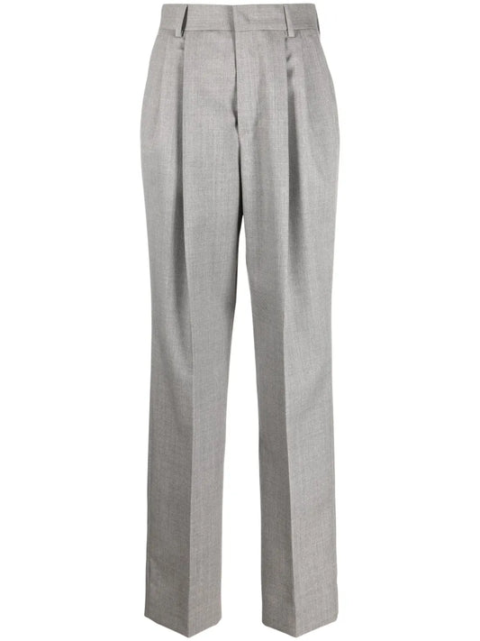 High-Waist Straight-Leg Trousers