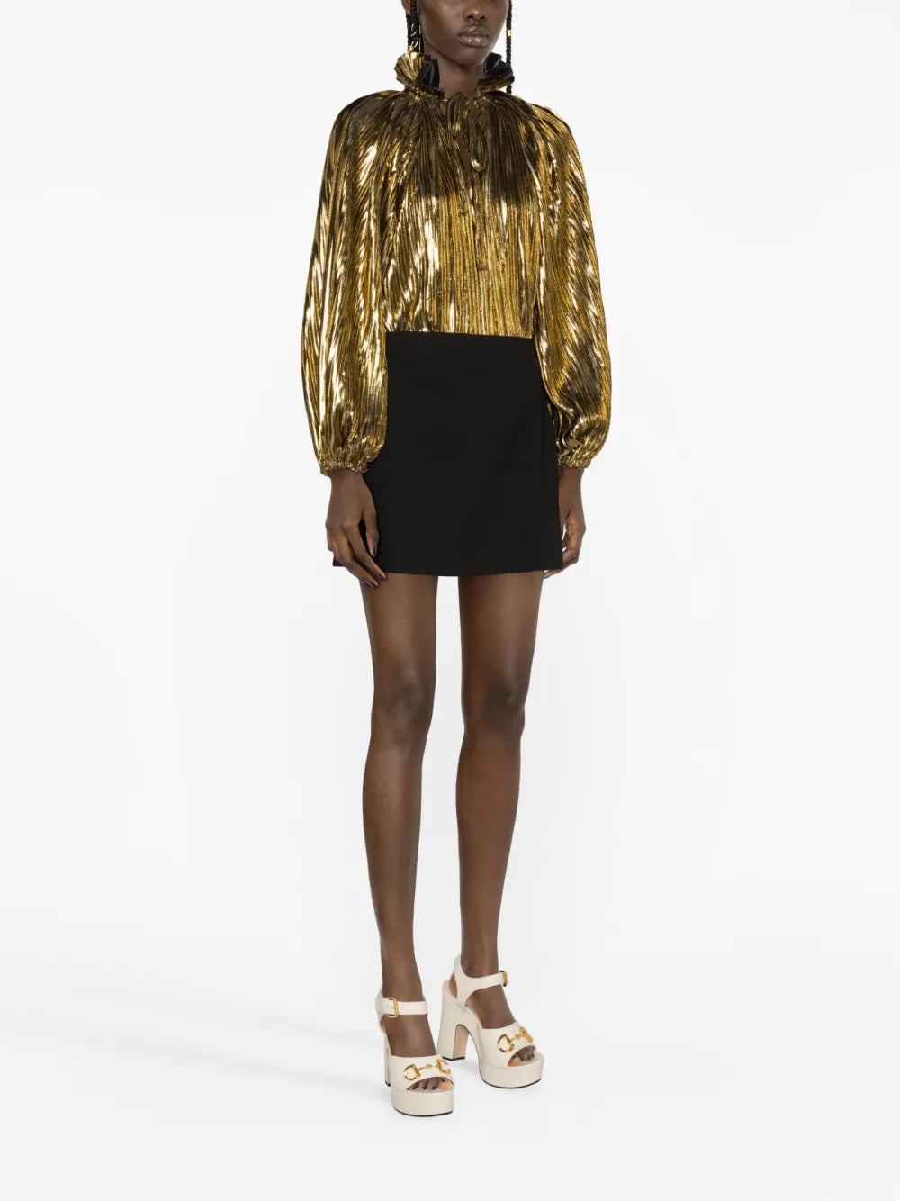 High-Waist A-Line Mini Skirt