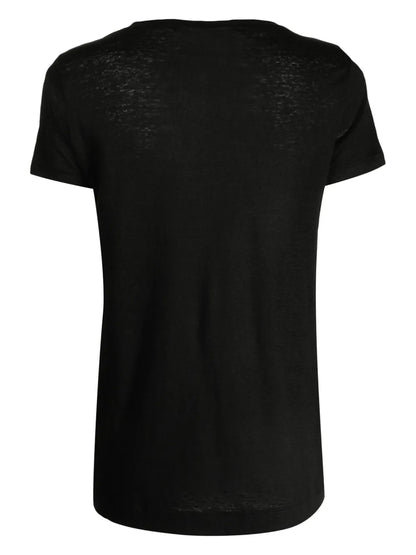 Boat-Neck Short-Sleeve T-Shirt