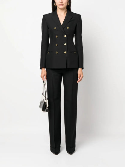 Pressed-Crease Tailored Trousers