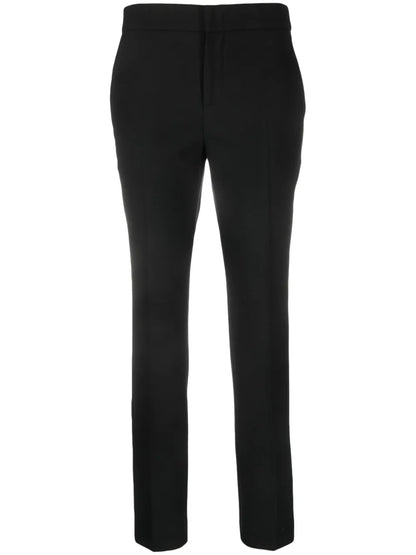 Skinny-Cut Mid-Waist Trousers