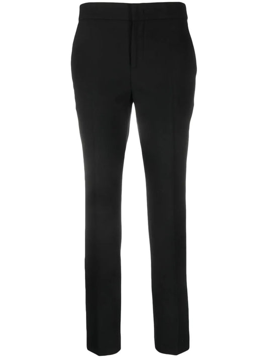Skinny-Cut Mid-Waist Trousers