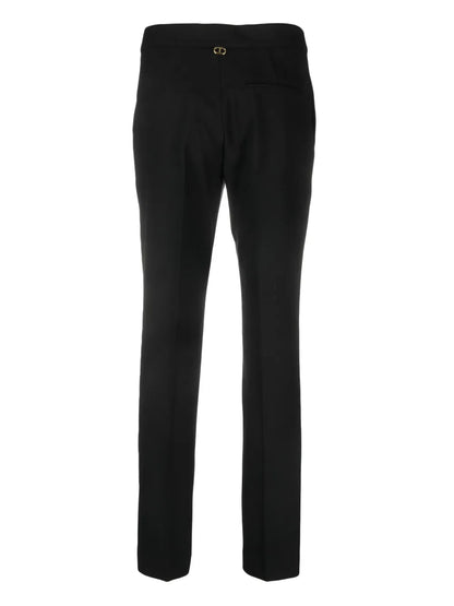 Skinny-Cut Mid-Waist Trousers