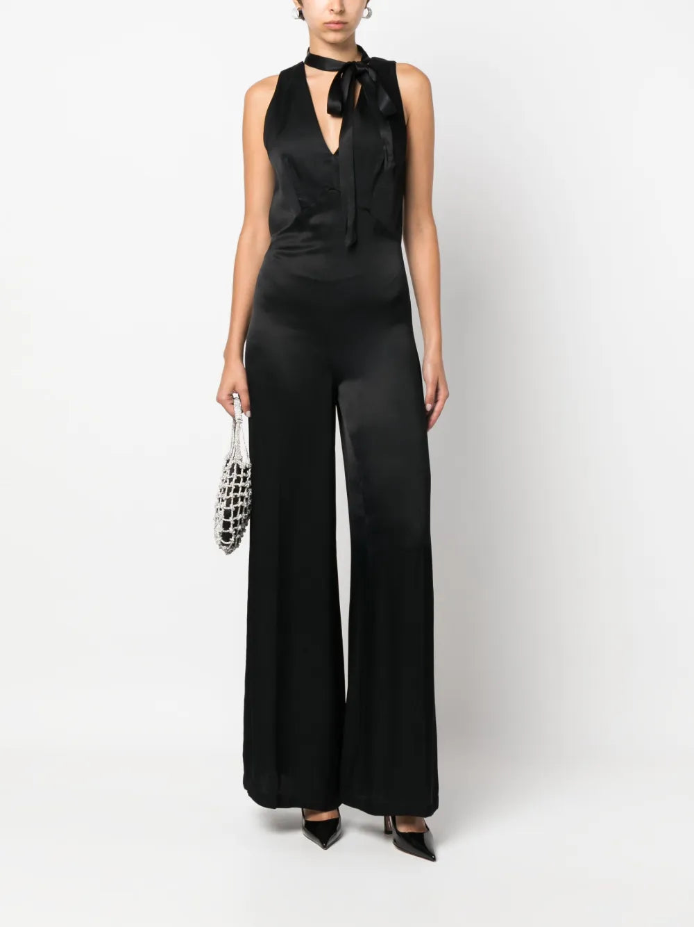V-Neck Sleeveless Jumpsuit