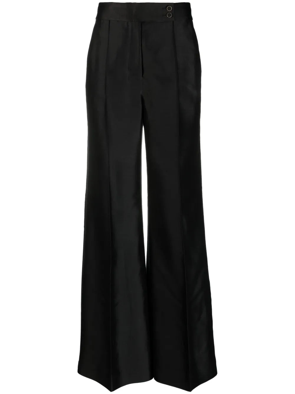 Wool-Blend Wide-Leg Trousers