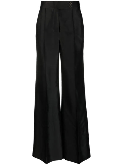Wool-Blend Wide-Leg Trousers