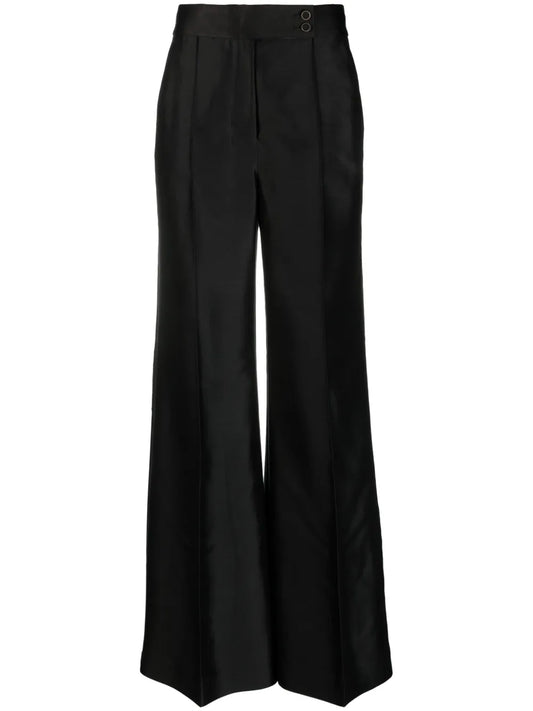 Wool-Blend Wide-Leg Trousers