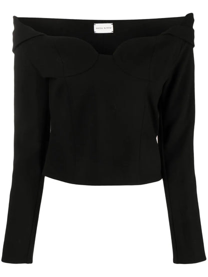 Off-Shoulder Long-Sleeve Top