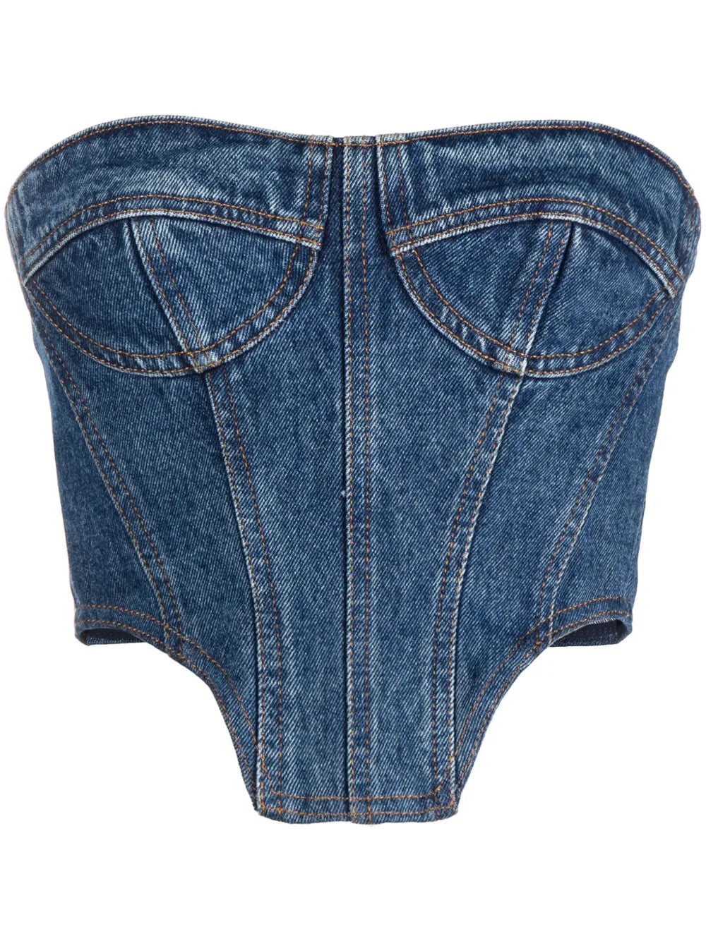 Denim Bustier Crop Top