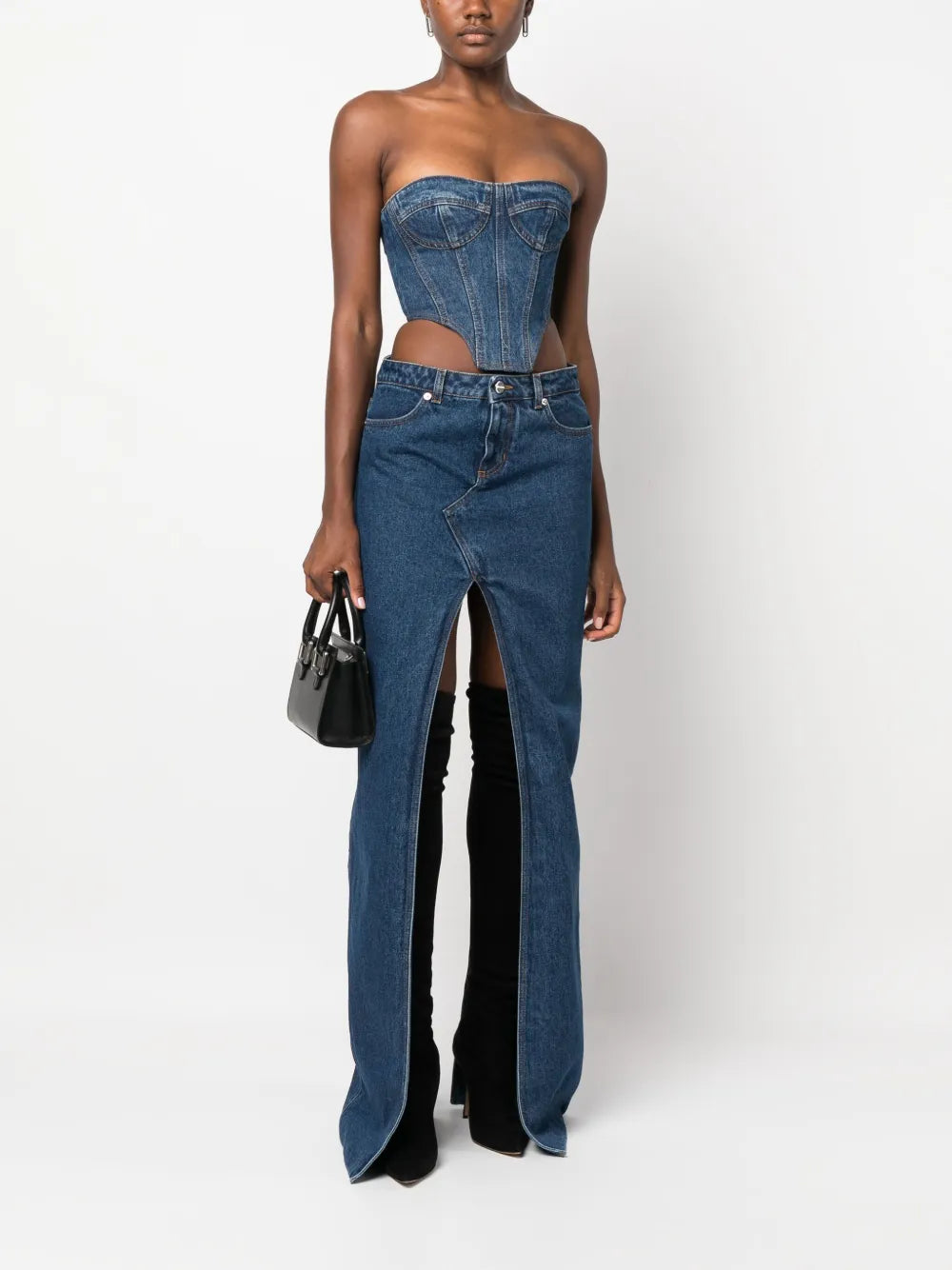 Denim Bustier Crop Top